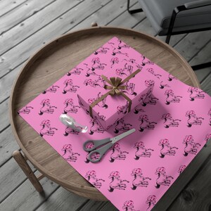 Carta da regalo rosa giocosa per tutte le occasioni, compleanni, feste, articoli per feste, carta da regalo unica, divertente motivo floreale