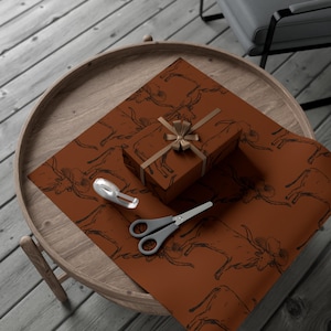 Carta da regalo rustica da cowboy, tema western unico, confezioni regalo per le feste, feste di compleanno, regali confezionati, carta decorativa