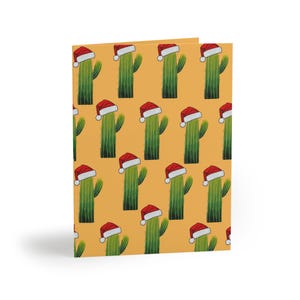 Festive Cactus Greeting Cards - 8, 16, 24 pcs, Perfect for Holidays, Christmas Cards, Cactus Lover Gifts, Seasonal Greetings
