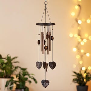 Large Bronze Metal Wind Chimes with Copper Tubes – Outdoor Hanging Bell for Home, Garden, Porch, Balcony, Patio or Yard Decoration