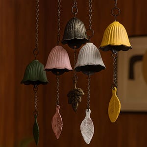 Mini Wind Chime – Colorful Outdoor Garden Hanging Ornament – Relaxing Wind Bell Decoration for Balcony, Patio, Porch or Yard Ambience