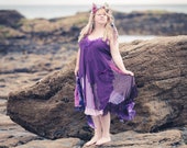 Purple plus size bohemian dress. Boho eveningwear, party dress, fairy dress. Women’s fairy costume.