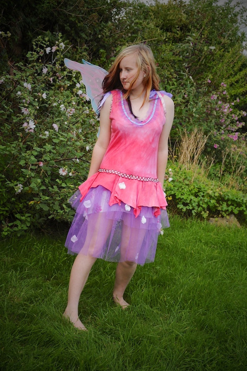 Flower Fairy Costume Pink Red & Purple Ballet Fairy Dress Etsy