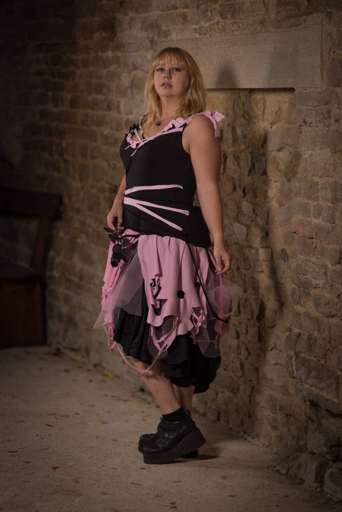 Black & Pink Pastel Goth Dress Raggedy Gothic Fairy Tutu. Etsy