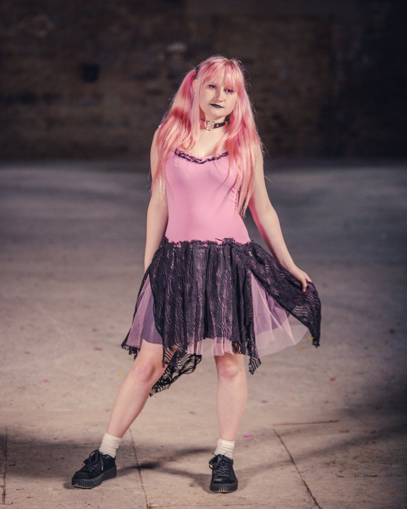 Pink & black fairy dress pastel goth clothing pastel witch Etsy