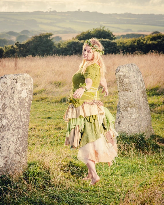Woodland Wedding Dress Green Fairy Ball Gown Prom Dress Etsy