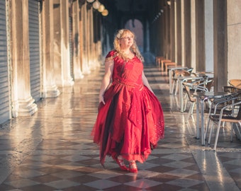 Custom-made fairy wedding dress; ball gown; boho wedding dress, prom dress; special occasion dress. Bohemian wedding, fairy costume