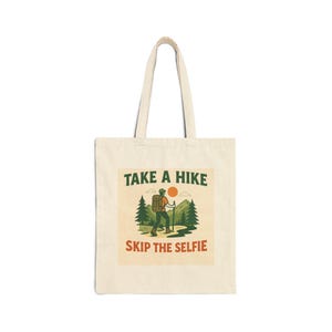 Naturliebhaber Einkaufstasche, Umweltfreundliche Einkaufstasche, Wandertasche, Geschenk für Abenteurer, Canvastasche, Machen Sie eine Wanderung Design