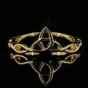 14K Gold Celtic Knot Ring Solid Gold Irish Wedding Ring Dainty Knot Stacking Ring Women’s Minimalist Promise Ring Braided Jewelry Band Ring
