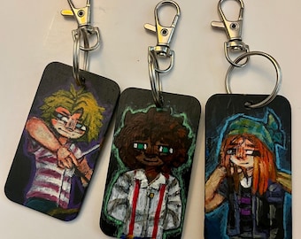 MCSM hand-painted wooden keychains