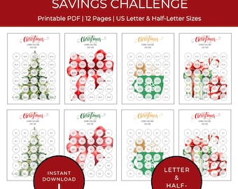 Christmas Savings Challenge: Holiday Budget Planner (Printable PDF Bundle)