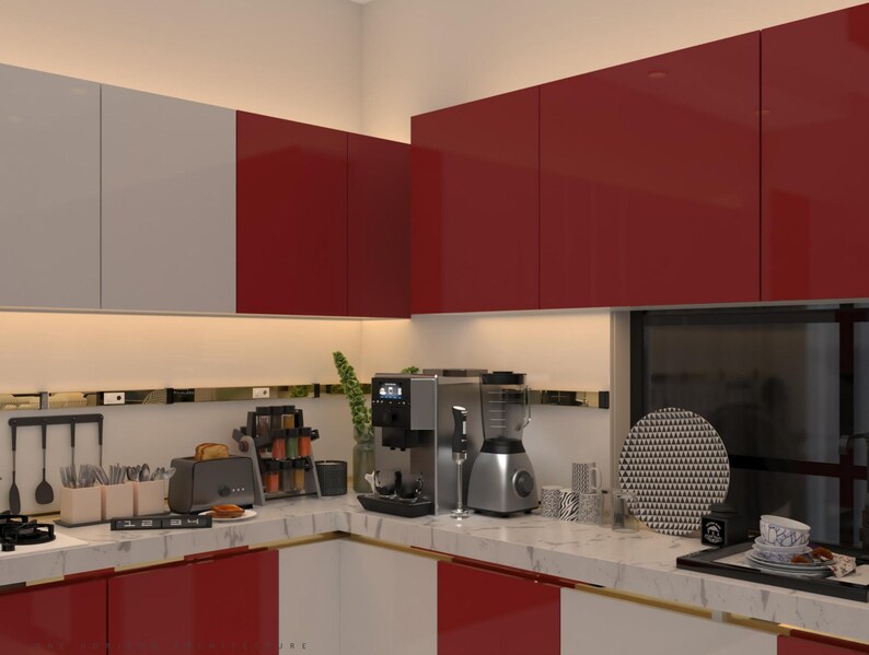 Custom Kitchen Interior Design: 3D Rendering & Decor Planning (digital ...