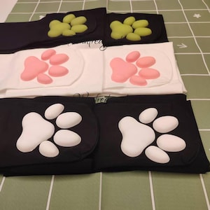 Over the Knee Cat Paw Pad Sock Women Black Thigh High Socks image 8