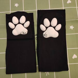 Over the Knee Cat Paw Pad Sock Women Black Thigh High Socks image 6