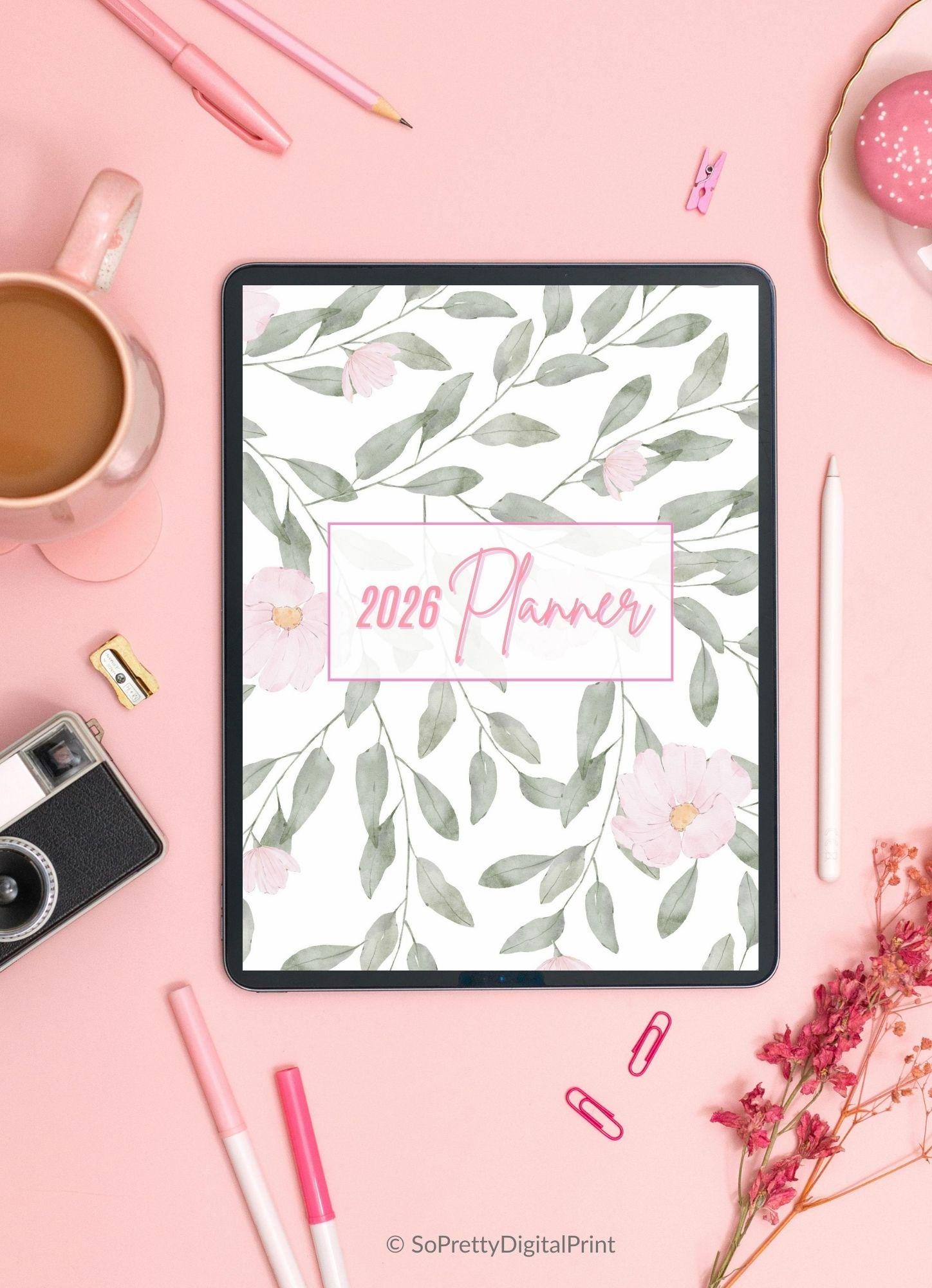 2026 Planner Printable Pdf, Digital Planner, Daily Weekly Monthly ...