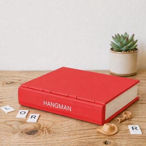 Juego del ahorcado PlayBook / Juego de mesa de adivinanzas de palabras impreso en 3D / Noche de juegos en familia / Juego de viaje ideal para niños