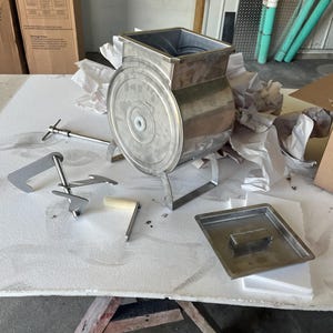 Amish butter churn  Hand crank churn   Stainless churn Real butter maker Homemade butter Amish made Working butter churn Farmhouse kitchen