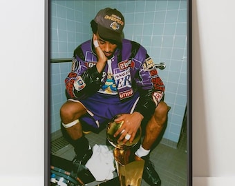 Póster del trofeo del campeonato de Kobe Bryant / Impresión de arte mural de las finales de los Lakers (descarga digital)