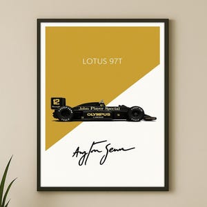 Ayrton Senna Lotus 97T F1 Poster: Minimalist Racing Legend Art (Digital Download)