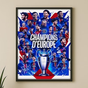 PSG Champions League Poster: Paris Saint-Germain Football Art (Digital Download)