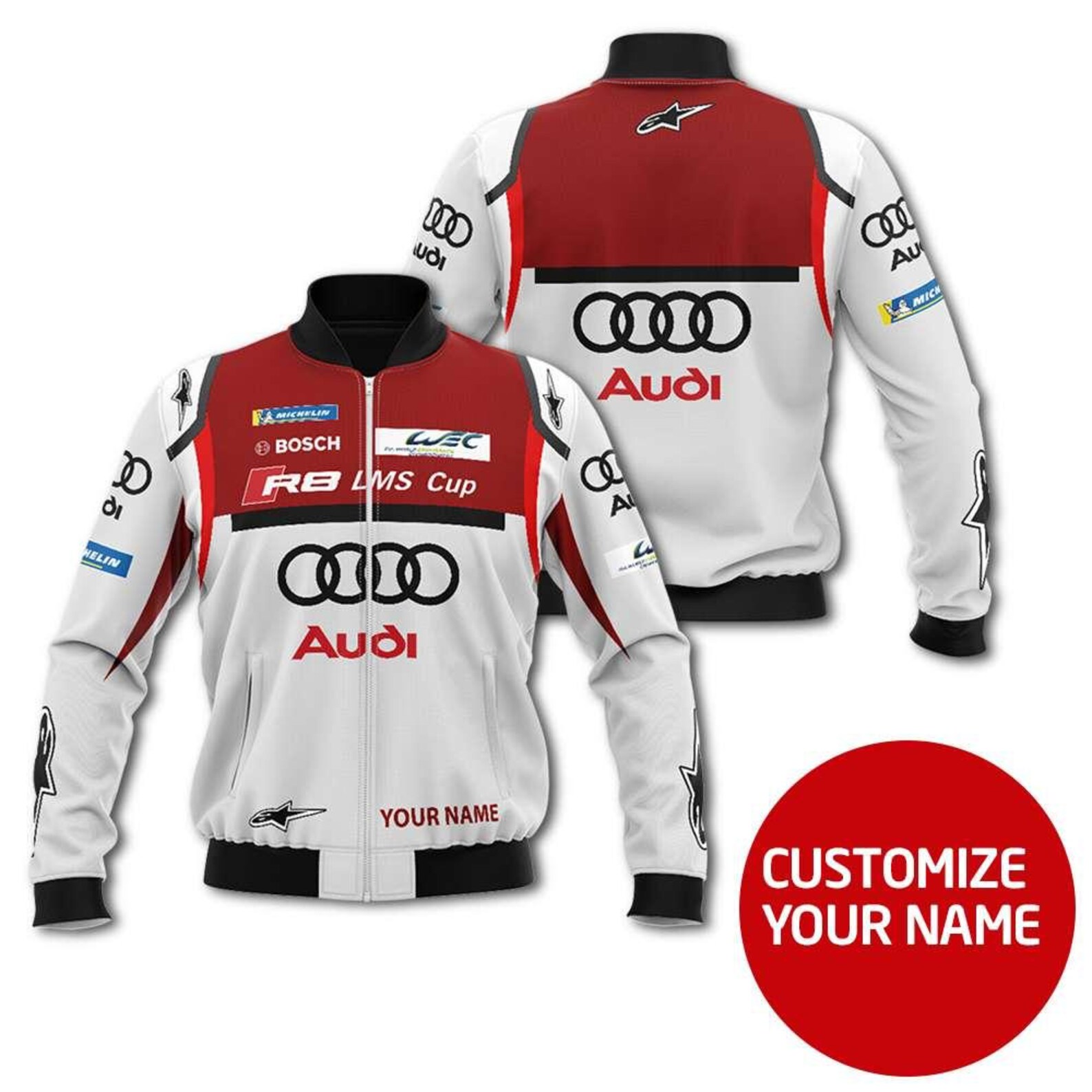 Adult F1 Vintage Audi Racing Jacket With Free (gift Balaclava). - Etsy