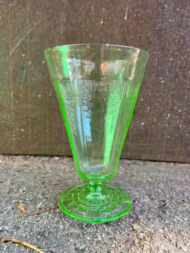 Anchor Hocking Princess Uranium Glass Parfait Etsy