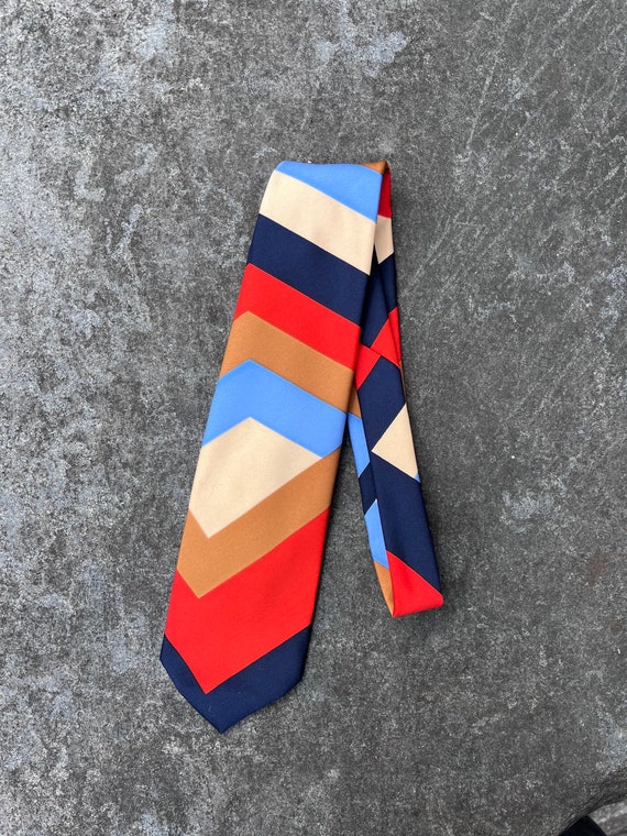 Vintage Marsh’s Colorful Polyester Tie 60’s Groovy