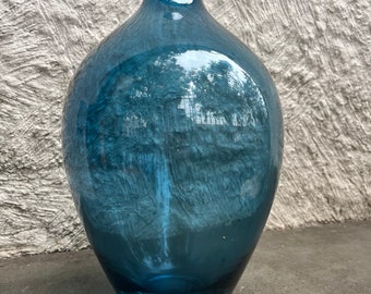 Hand Blown Blue Glass Vase Floris Meydam Scandinavian Style