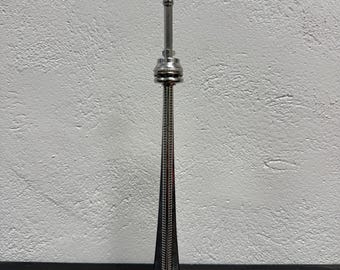 CN Tower Silver Metal Souvenir 11" Canada Toronto Statue Architecture Figurine