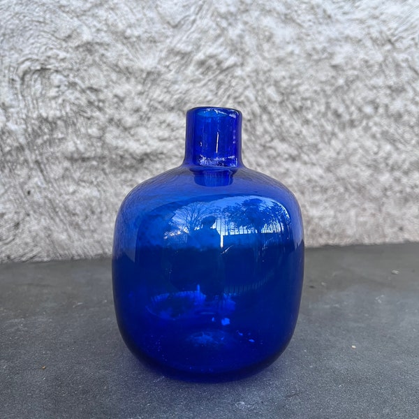 Blenko 6424 Cobalt Blue Glass Vase