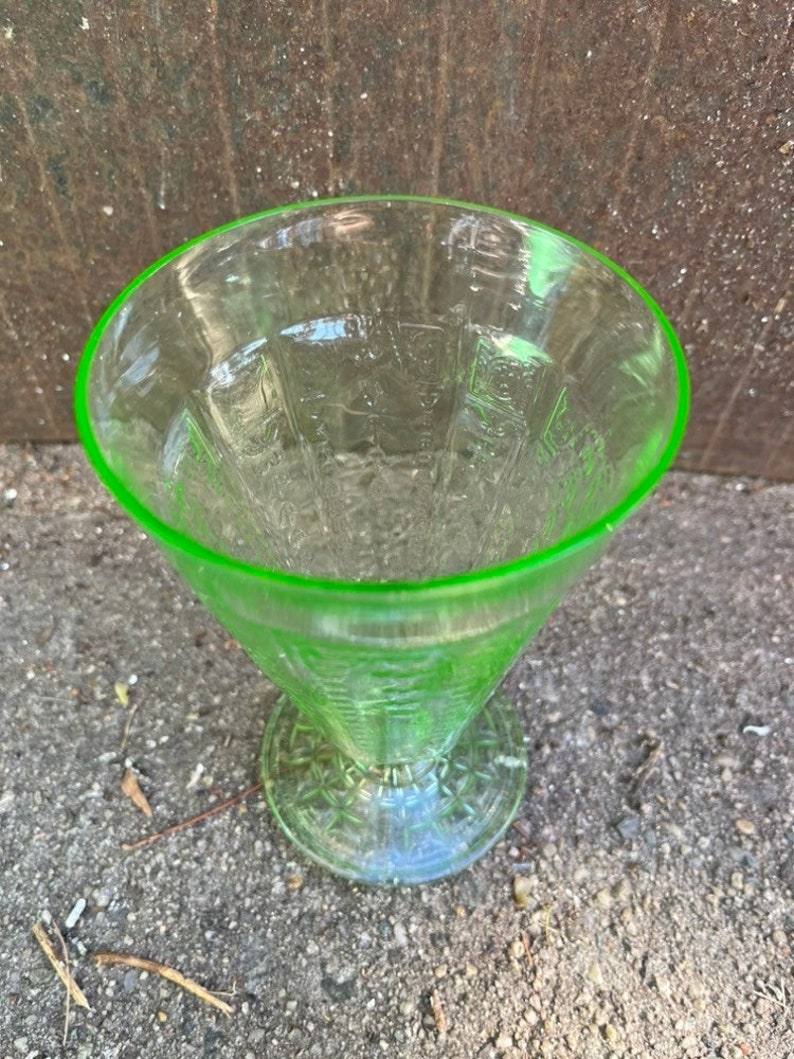 Anchor Hocking Princess Uranium Glass Parfait Etsy