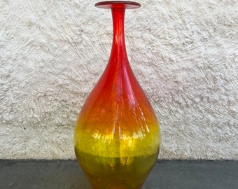 Blenko Joel Myers Amberina 6422 Vase