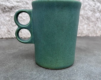 Bennington Pottery Vermont 1340 Trigger Mug Matte Green Glaze