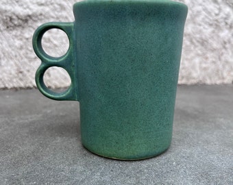 Bennington Pottery Vermont 1340 Trigger Mok mat groen glazuur