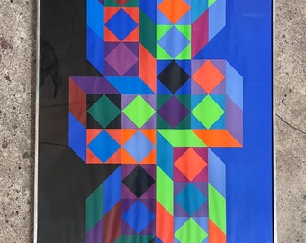 Victor Vasarely Signed Silkscreen Print