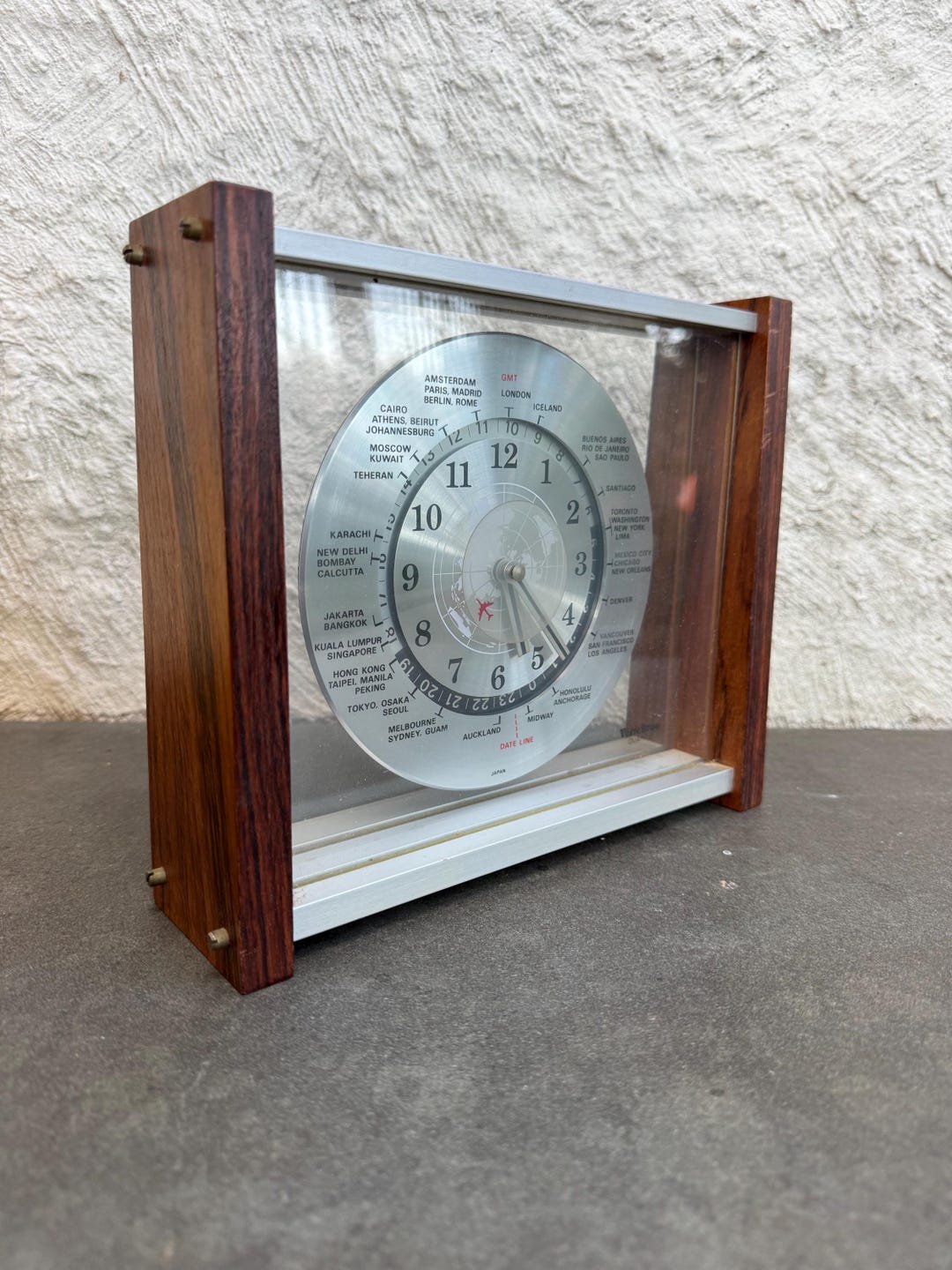 Verichron Quartz World Time Zone Mantel Clock Mid Century Modern - Etsy
