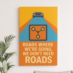 Back to the Future Canvas Art: Retro Car Wall Decor