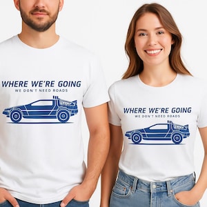 Back to the Future T-Shirt: 80s Sci-Fi DeLorean Design