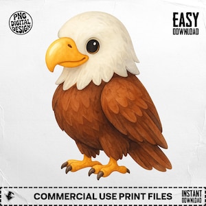 Watercolor Eagle PNG: Sublimation Clipart (Digital Download, 4096x4096px )