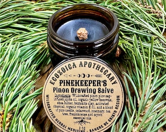 Piñon Drawing Salve: Herbal Resin Balm with Charcoal & Clay - 2oz