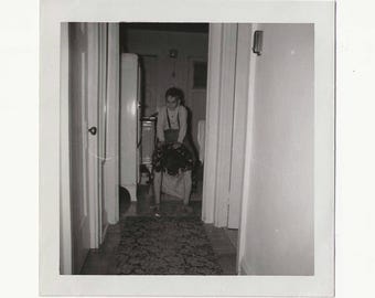 Vintage Black and White Photo: Kids Playing, Funny Ephemera