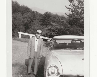 Vintage 1963 Photograph | Man in Suit, Classic Car, Asheville NC