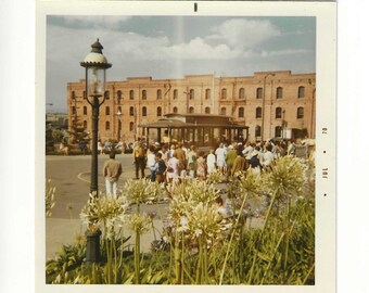 1970s Urban Snapshot: Red Brick Building, Summer Street Scene