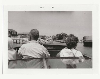 Vintage 1961 Balboa Motor Boat Ride Photo: California Family Vacation