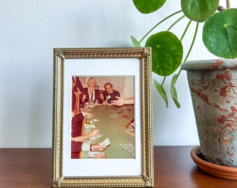 Vintage Framed Photograph | Ornate Antique Style Frame, Custom Mat, Small Wall Art