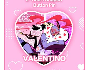 Heart-Shaped Valentino Button Pin