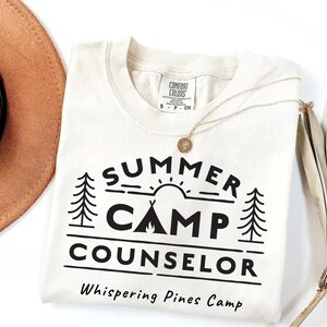 Summer Camp Counselor Customizable T-Shirt | Adventure-Ready Campfire Style!