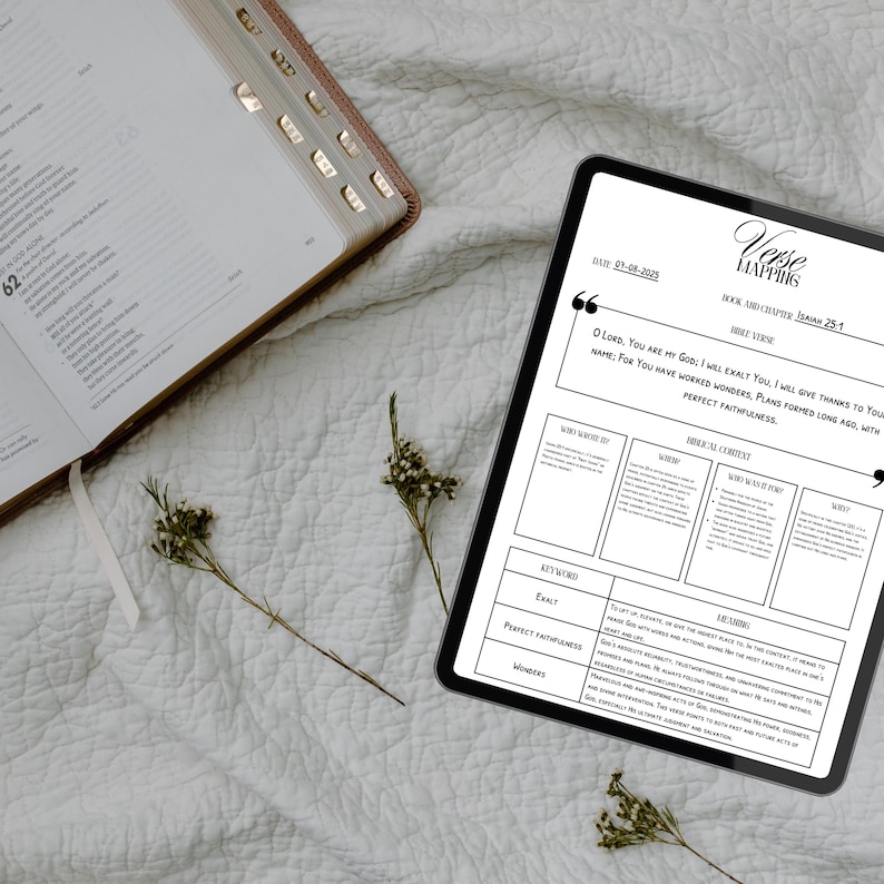 Bible Verse Mapping Template: Prayer Journal Printable (PDF Download ...