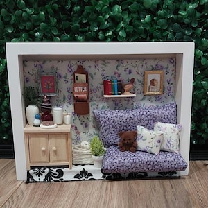 mini living room diorama