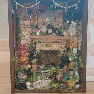 miniature witch diorama